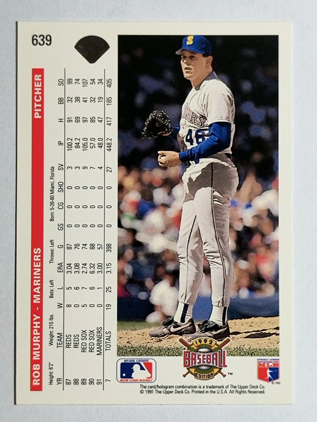 1992 Upper Deck #639 Rob Murphy