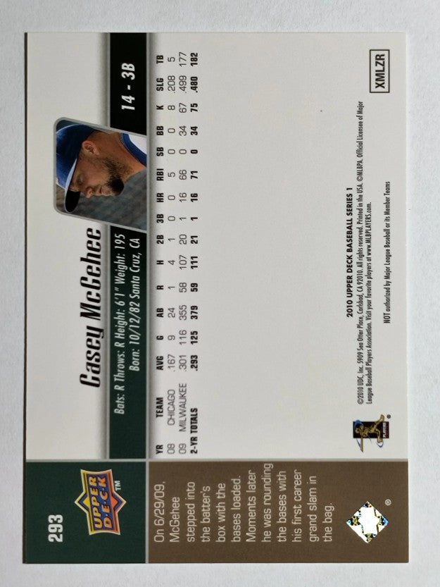 2010 Upper Deck #293 Casey McGehee