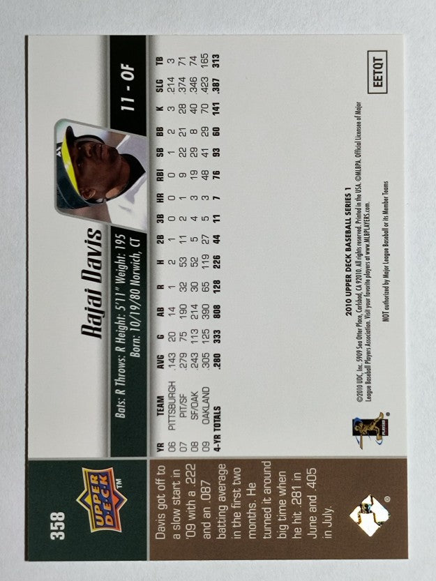 2010 Upper Deck #358 Rajai Davis