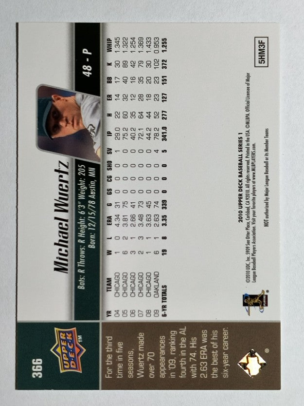 2010 Upper Deck #366 Michael Wuertz