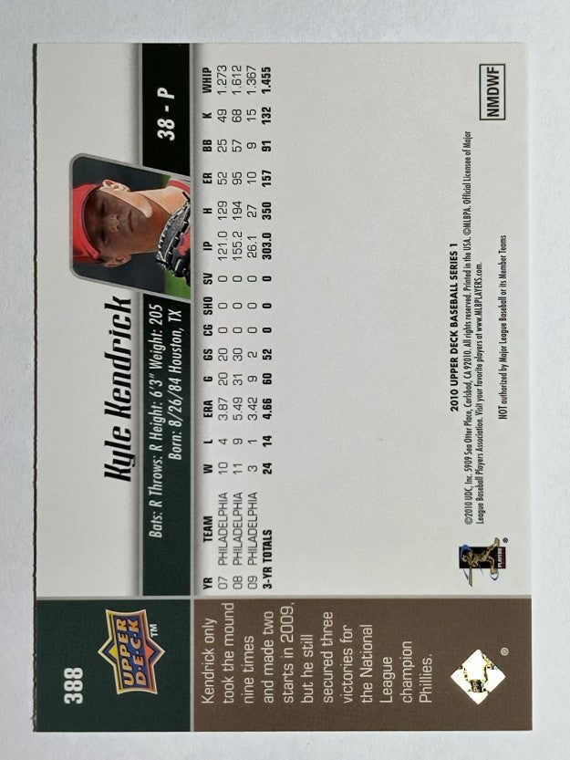 2010 Upper Deck #388 Kyle Kendrick