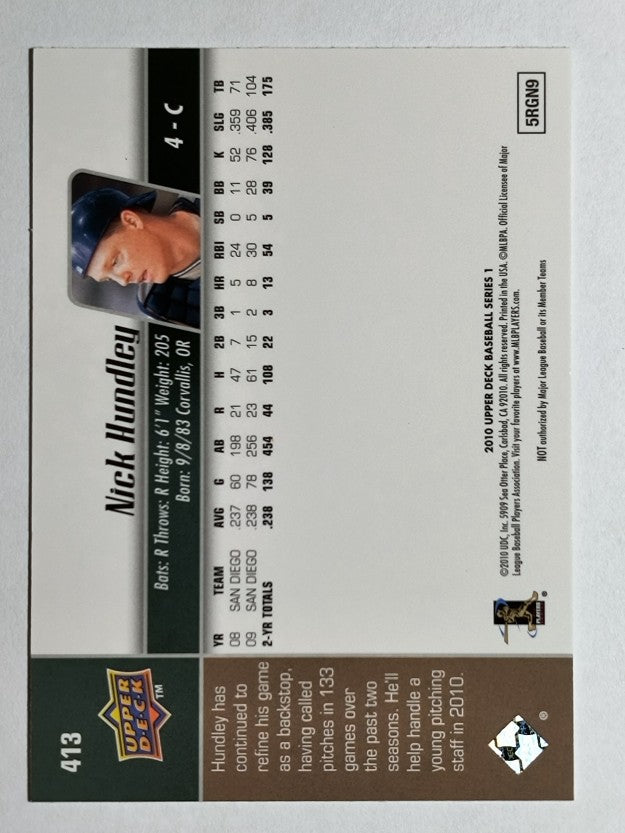 2010 Upper Deck #413 Nick Hundley