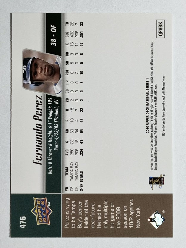2010 Upper Deck #476 Fernando Perez