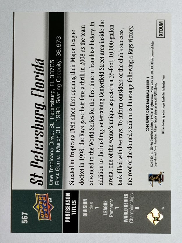 2010 Upper Deck #567 Tampa Bay Rays
