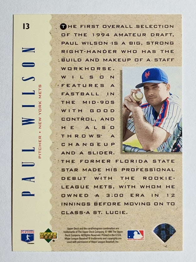 1995 Upper Deck #13 Paul Wilson