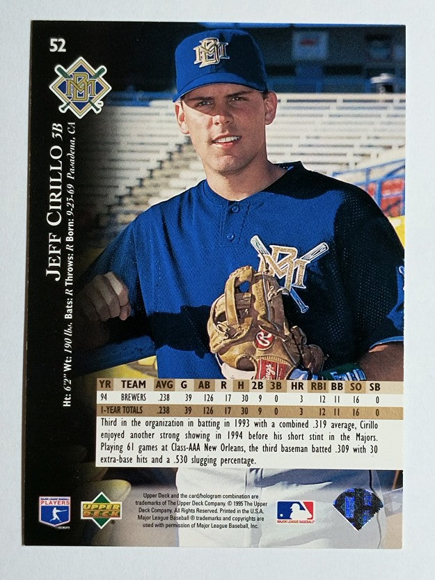 1995 Upper Deck #52 Jeff Cirillo