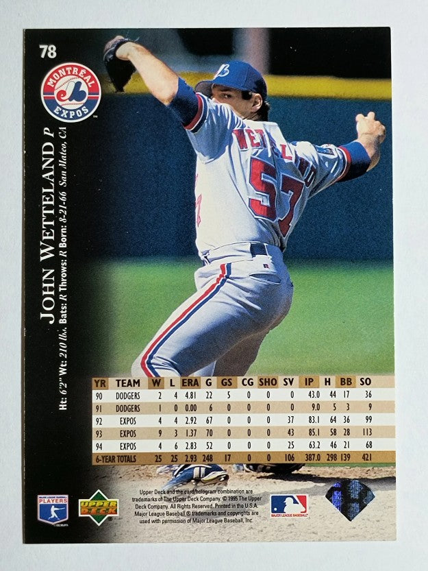 1995 Upper Deck #78 John Wetteland