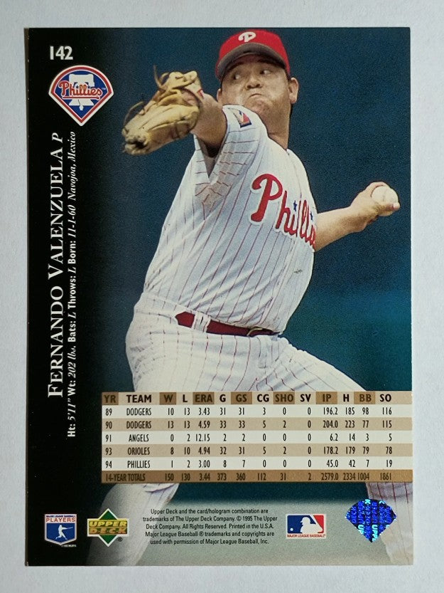 1995 Upper Deck #142 Fernando Valenzuela