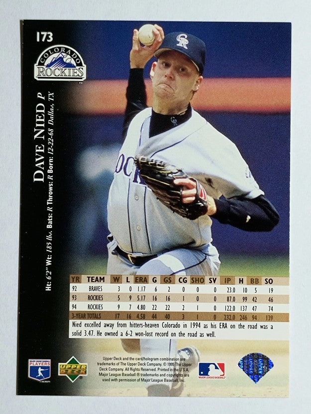 1995 Upper Deck #173 David Nied