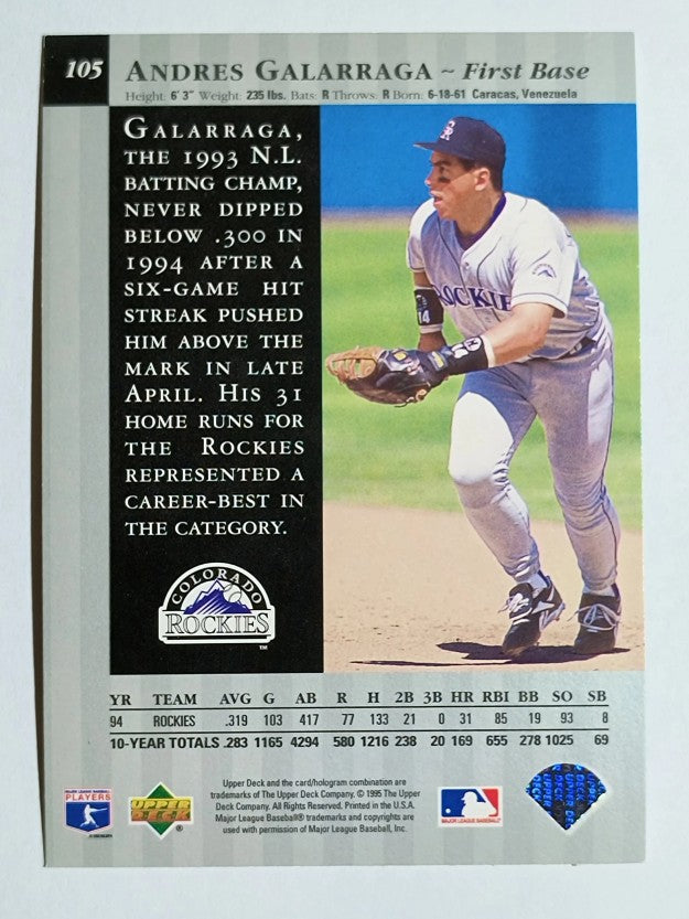 1995 Upper Deck Special Edition #105 Andres Galarraga