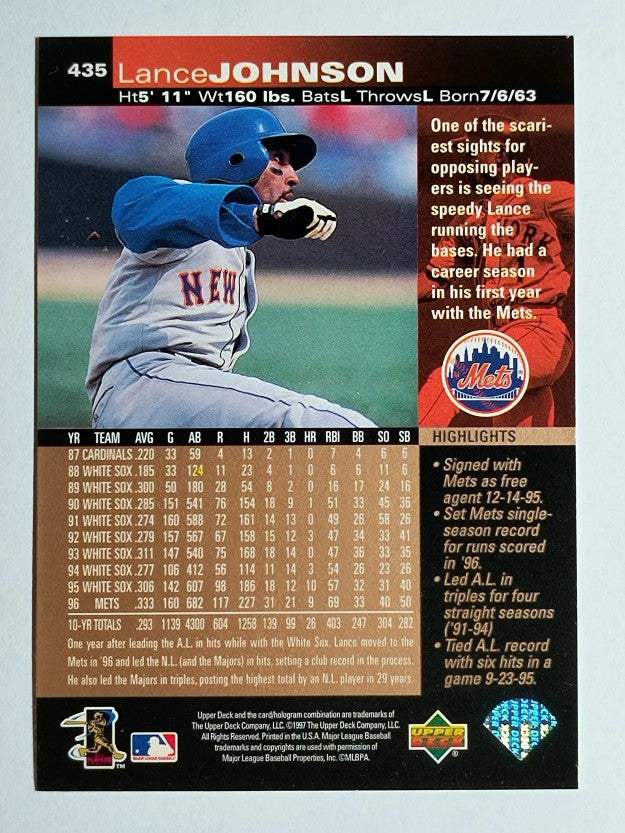 1997 Upper Deck #435 Lance Johnson