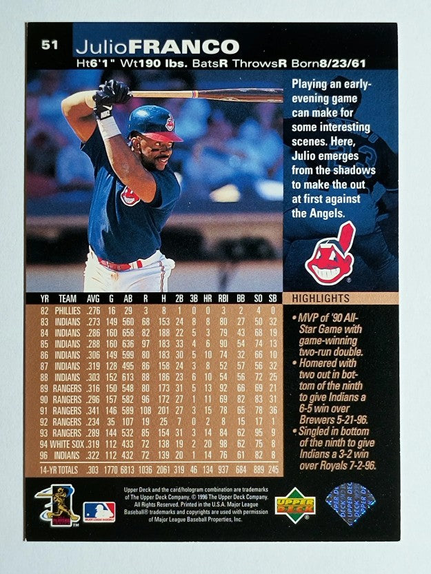 1997 Upper Deck #51 Julio Franco