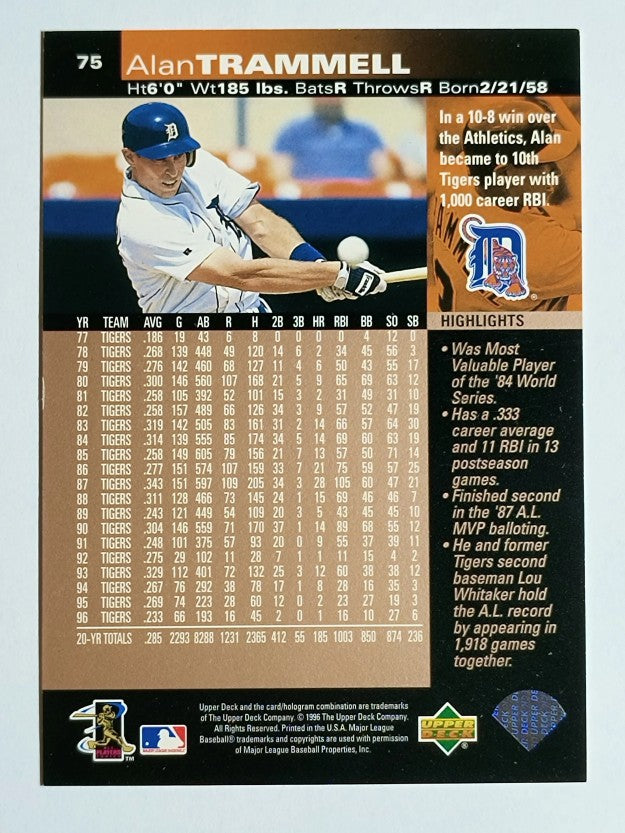 1997 Upper Deck #75 Alan Trammell