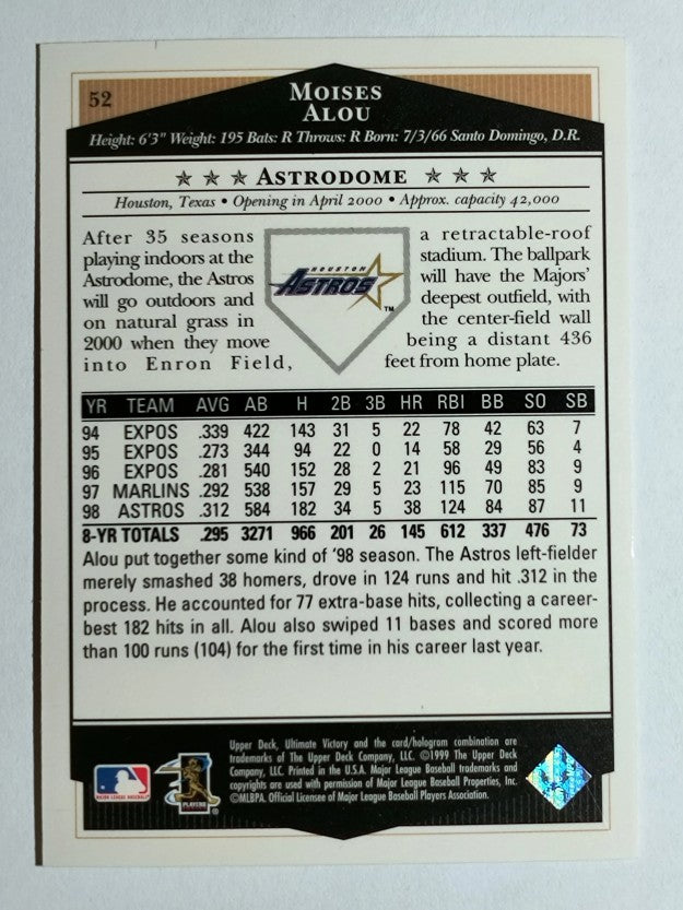 1999 Ultimate Victory #52 Moises Alou
