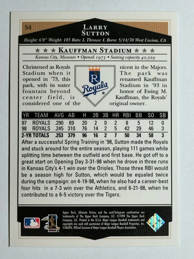 1999 Ultimate Victory #54 Larry Sutton