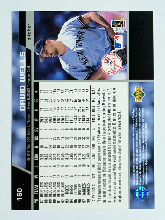 1999 Upper Deck #160 David Wells