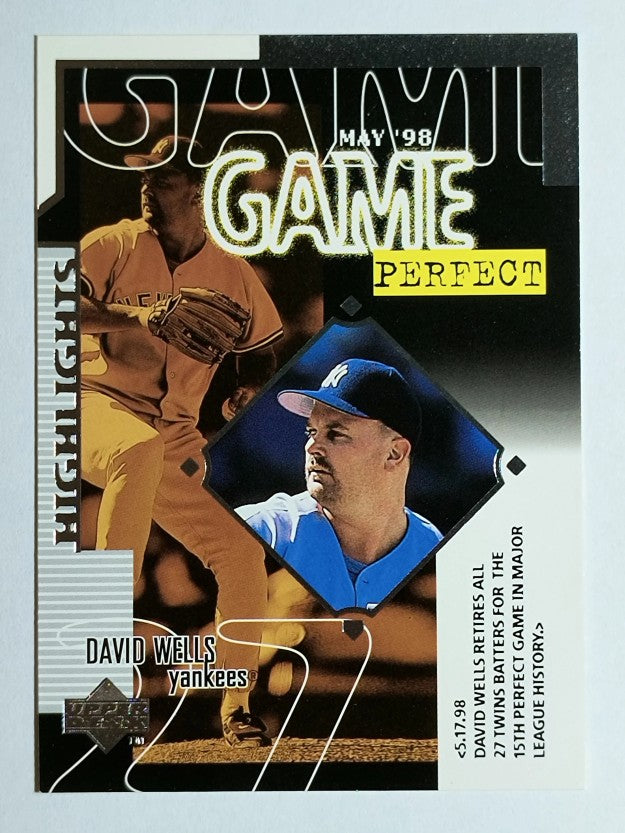 1999 Upper Deck #249 David Wells SH CL