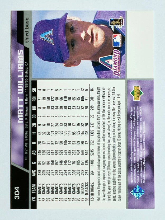1999 Upper Deck #304 Matt Williams