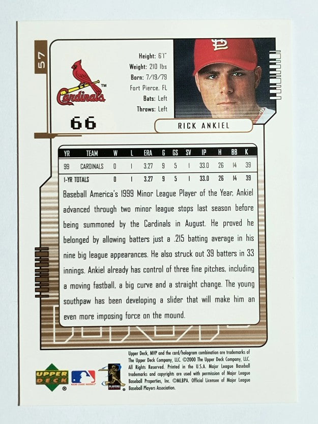 2000 Upper Deck MVP #57 Rick Ankiel