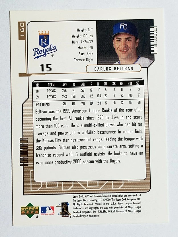 2000 Upper Deck MVP #160 Carlos Beltran