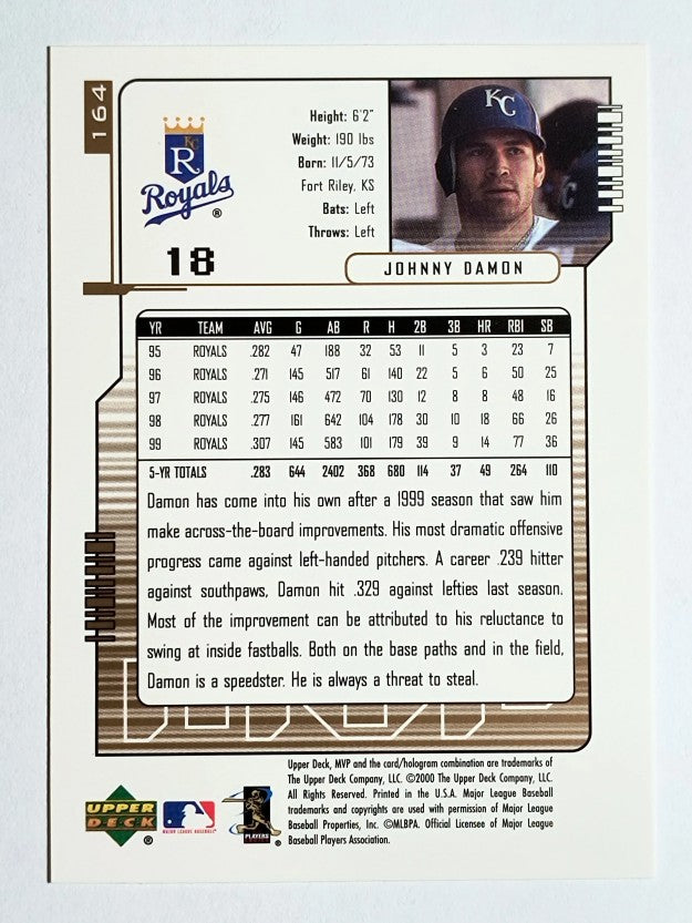 2000 Upper Deck MVP #164 Johnny Damon