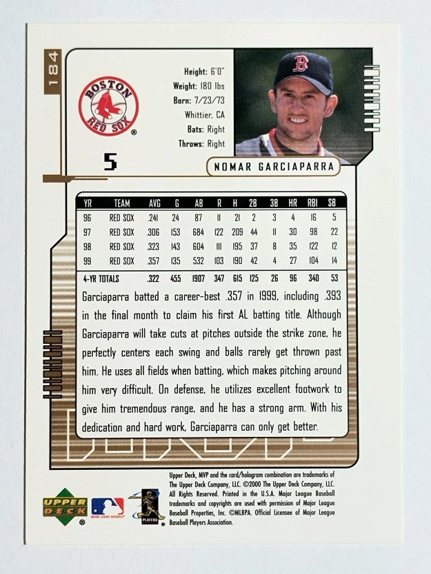 2000 Upper Deck MVP #184 Nomar Garciaparra
