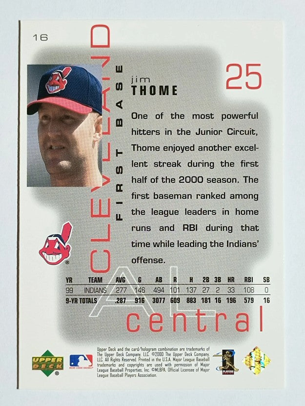 2000 Upper Deck Pros and Prospects #16 Jim Thome