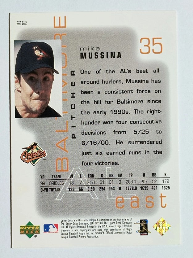 2000 Upper Deck Pros and Prospects #22 Mike Mussina