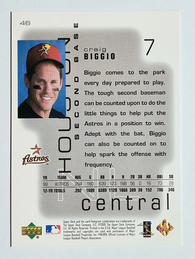 2000 Upper Deck Pros and Prospects #46 Craig Biggio
