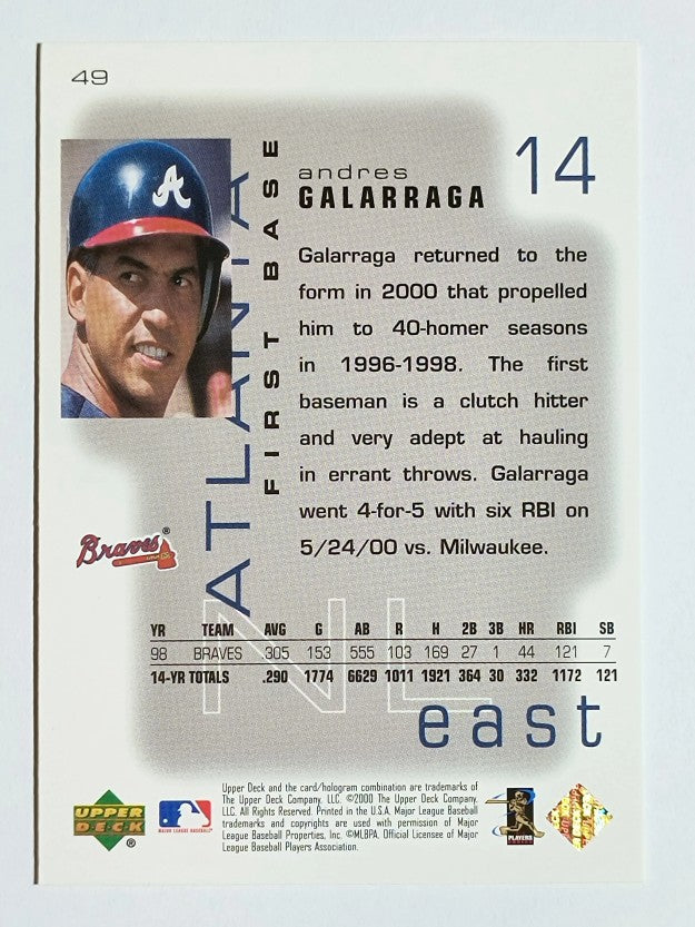 2000 Upper Deck Pros and Prospects #49 Andres Galarraga