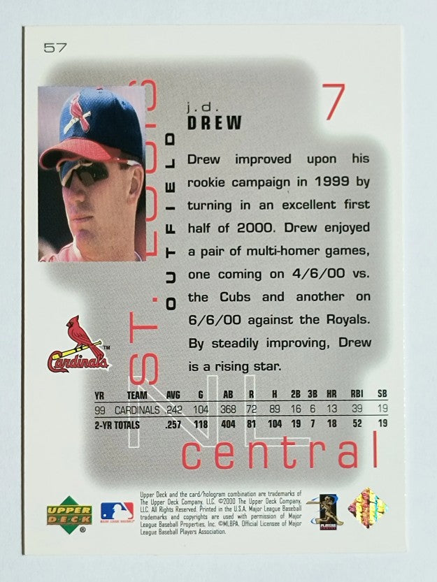 2000 Upper Deck Pros and Prospects #57 J.D. Drew