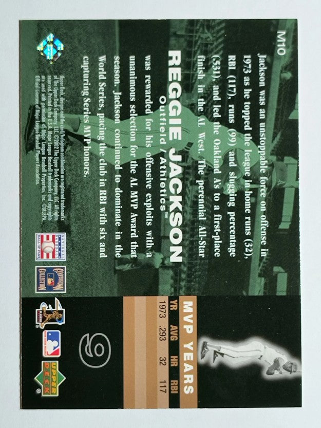 2002 UD Piece of History MVP Club #M10 Reggie Jackson (NM)