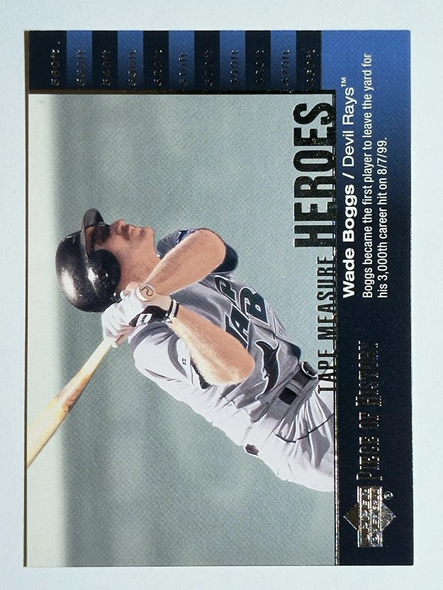 2002 UD Piece of History Tape Measure Heroes #TM18 Wade Boggs