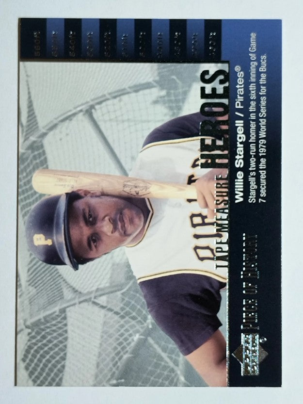 2002 UD Piece of History Tape Measure Heroes #TM27 Willie Stargell