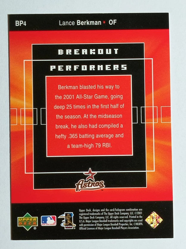 2002 Upper Deck Breakout Performers #BP4 Lance Berkman