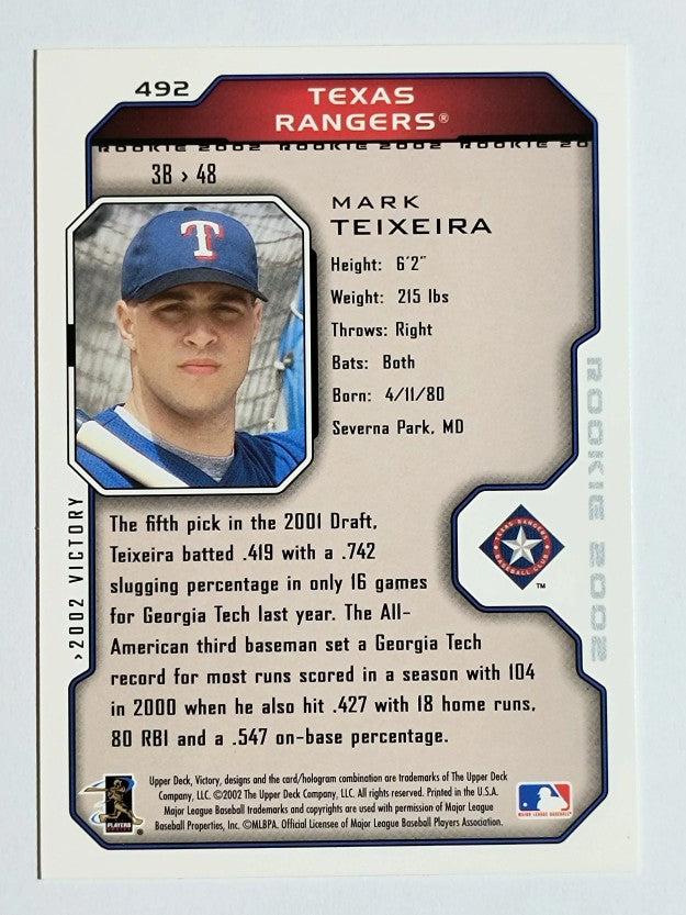 2002 Upper Deck Victory #492 Mark Teixeira ROO