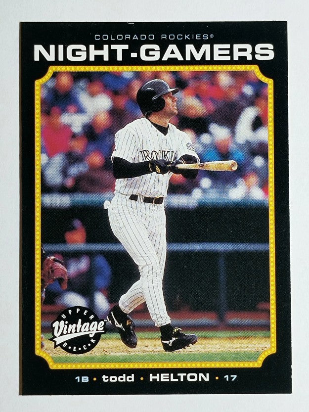 2002 Upper Deck Vintage Night Gamers #NG1 Todd Helton