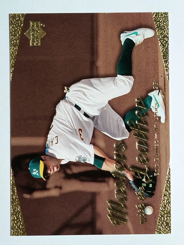 2003 Upper Deck Masters with the Leather #L8 Eric Chavez