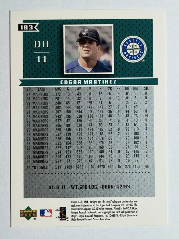 2003 Upper Deck MVP #183 Edgar Martinez