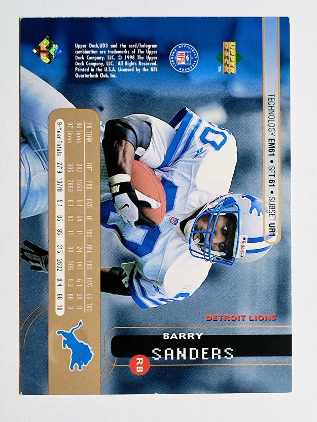 1998 UD3 #61 Barry Sanders UE (EX)