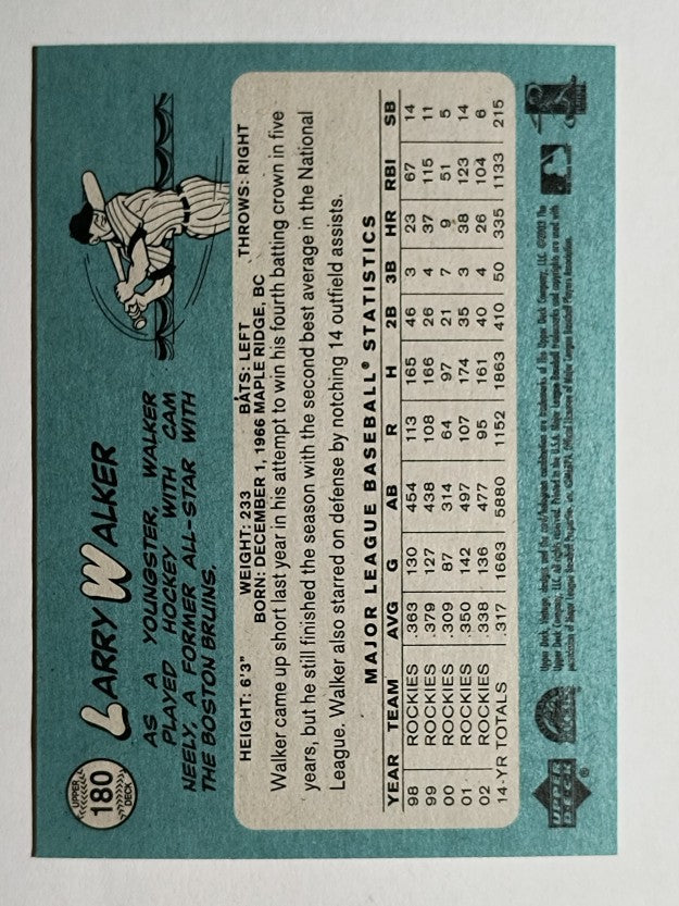 2003 Upper Deck Vintage #180 Larry Walker