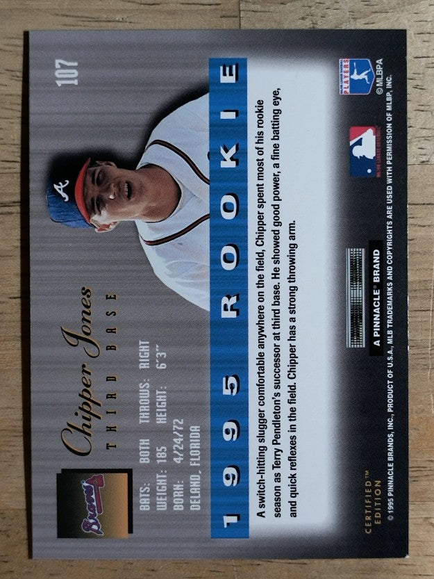 1995 Select Certified #107 Chipper Jones