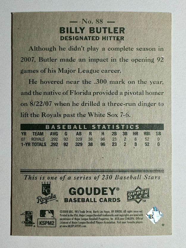 2008 Upper Deck Goudey #88 Billy Butler