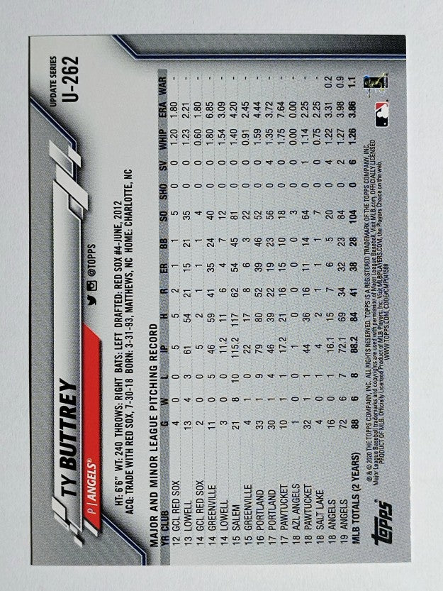 2020 Topps Update #U262 Ty Buttrey