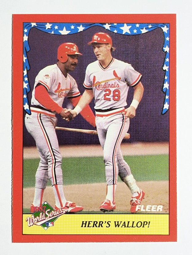1988 Fleer World Series #7 Tom Herr/Dan Driessen