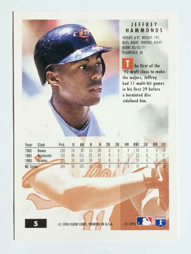 1994 Fleer #5 Jeffrey Hammonds
