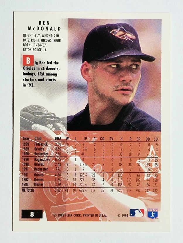 1994 Fleer #8 Ben McDonald