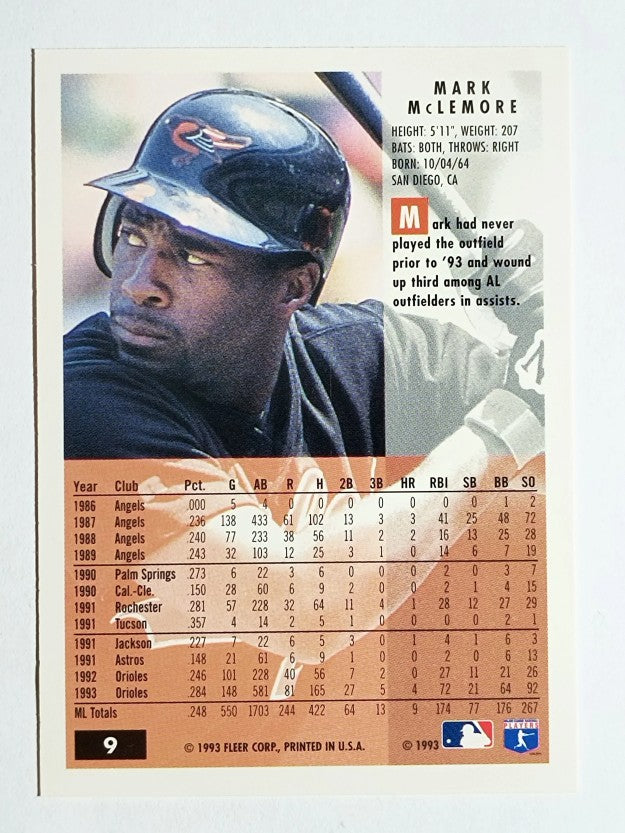 1994 Fleer #9 Mark McLemore