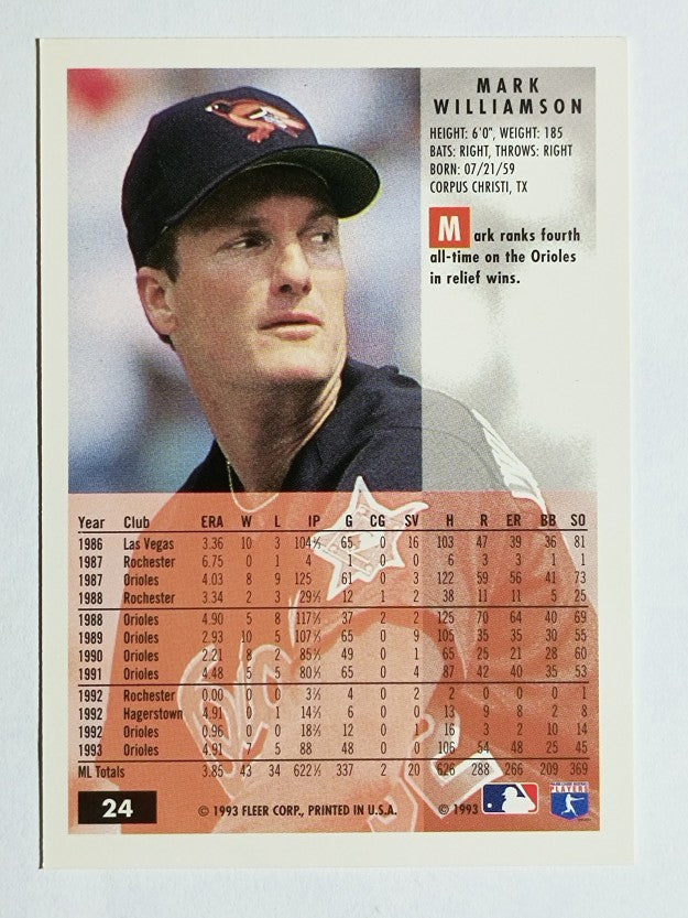 1994 Fleer #24 Mark Williamson