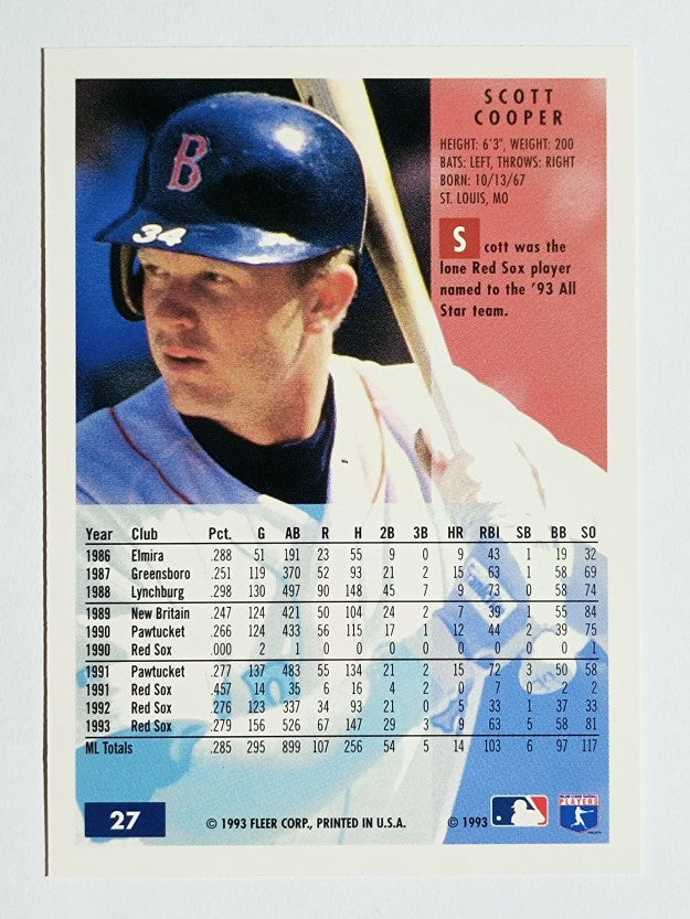 1994 Fleer #27 Scott Cooper
